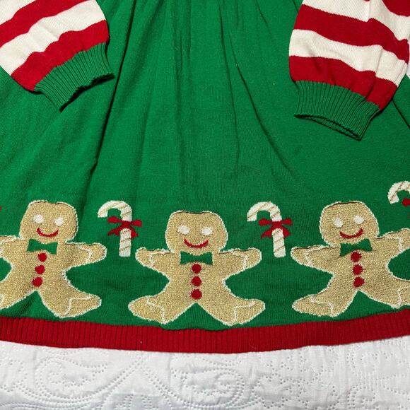 Well Worn Gingerbread Elf Holiday Sweater Dress Size 6 - Picture 3 of 6